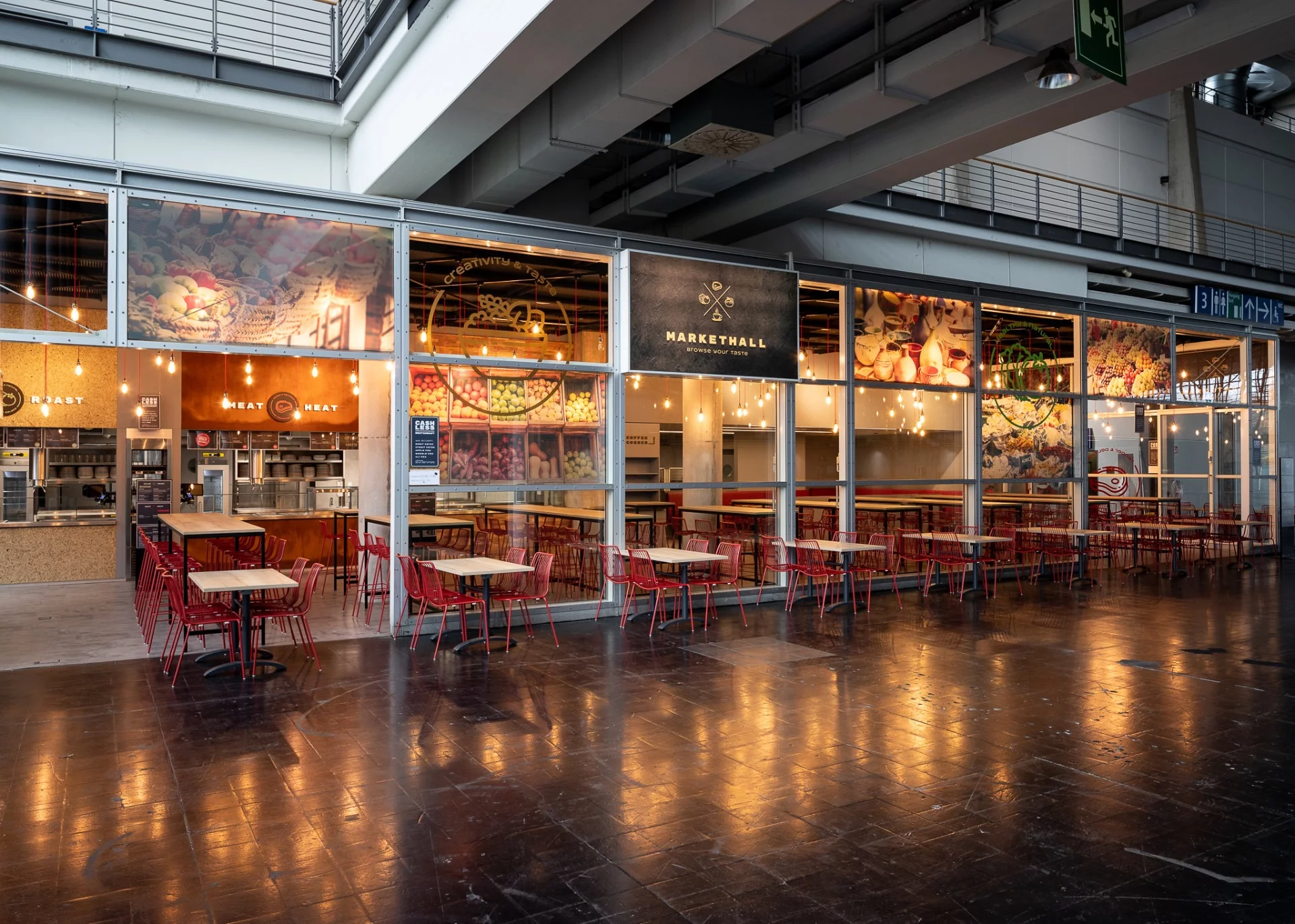 Themenstände in der Markthalle Messegastronomie